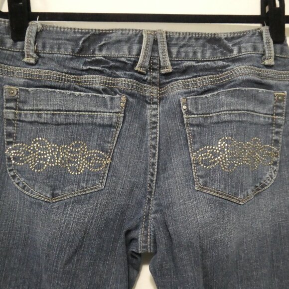 AEROPOSTALE - Railey Skinny Flare - Curvy | size 7/8 long | Faded Blue Denim - Picture 11 of 16